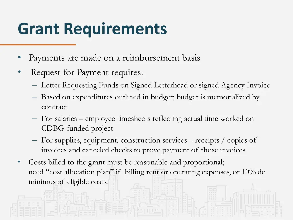 grant requirements 7