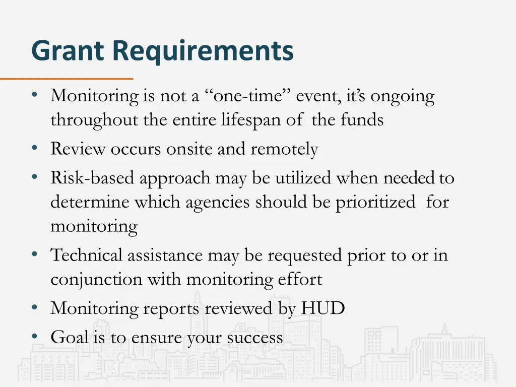 grant requirements 9