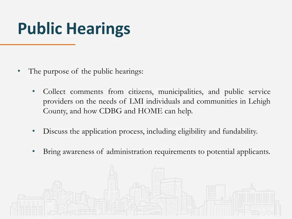 public hearings