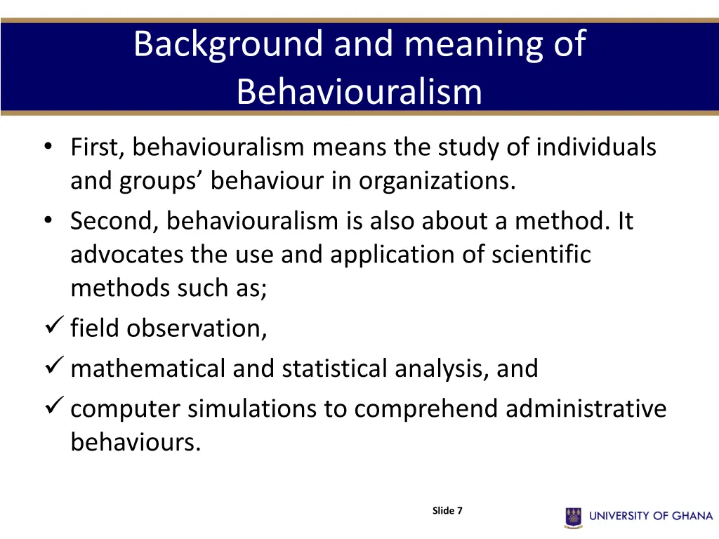 background and meaning of behaviouralism 1