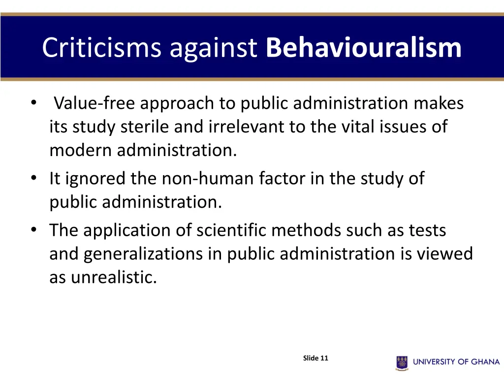 criticisms against behaviouralism