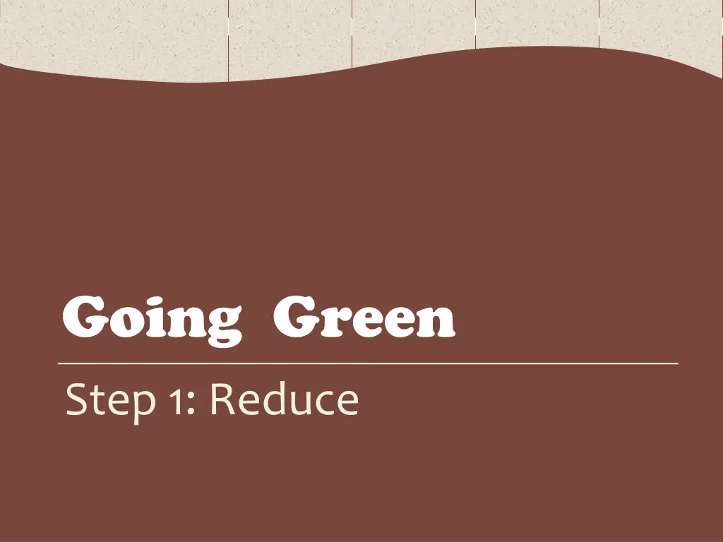going green