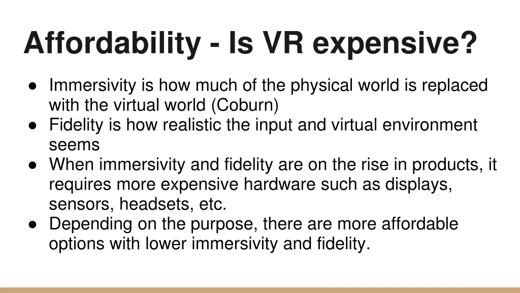affordability is vr expensive