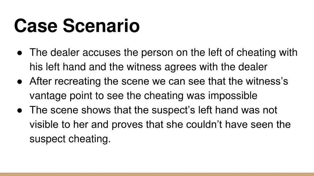 case scenario