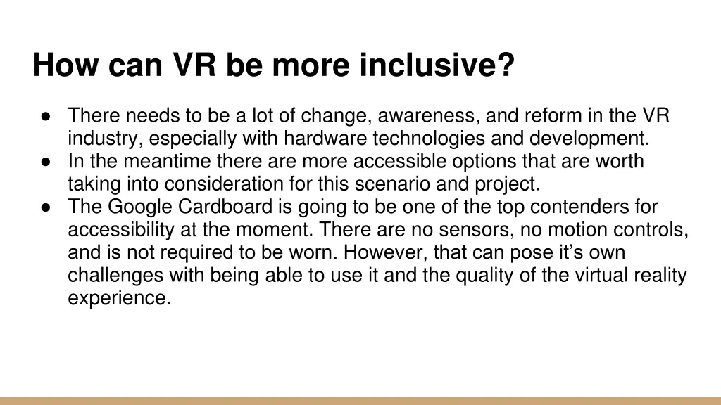 how can vr be more inclusive