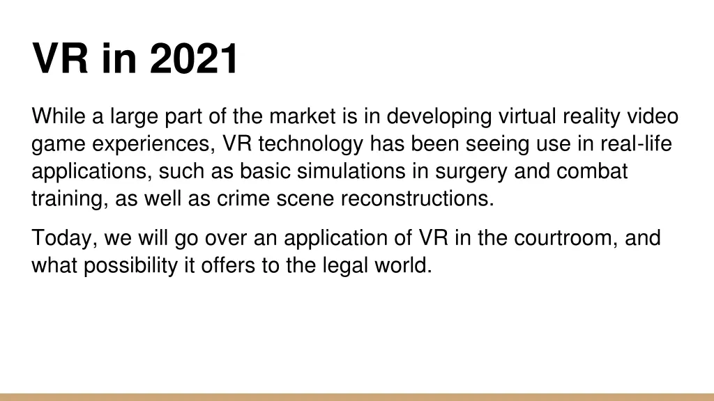 vr in 2021