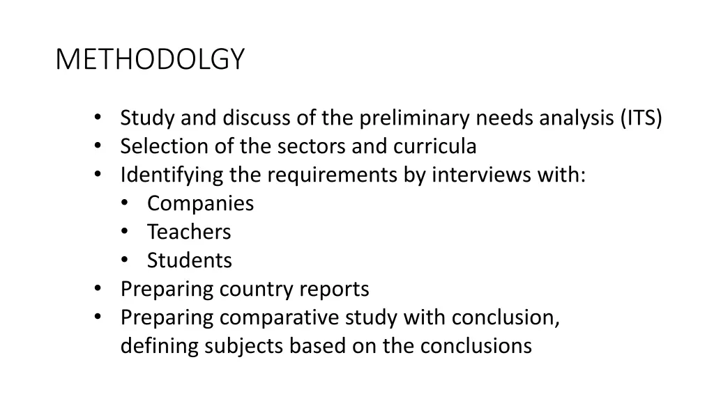 methodolgy