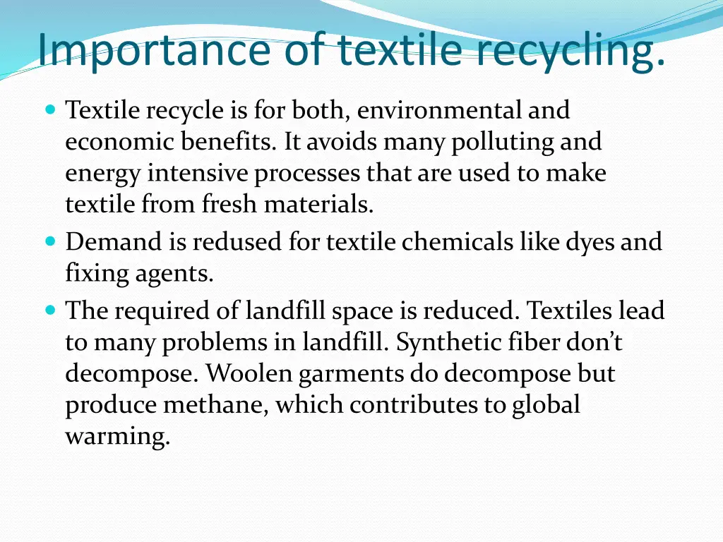 importance of textile recycling