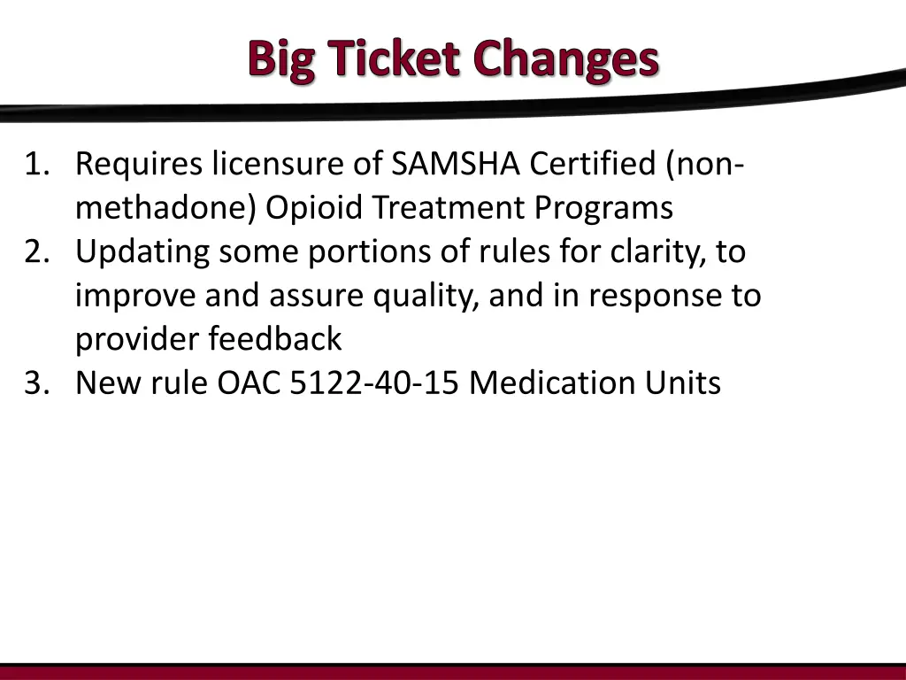 big ticket changes 1
