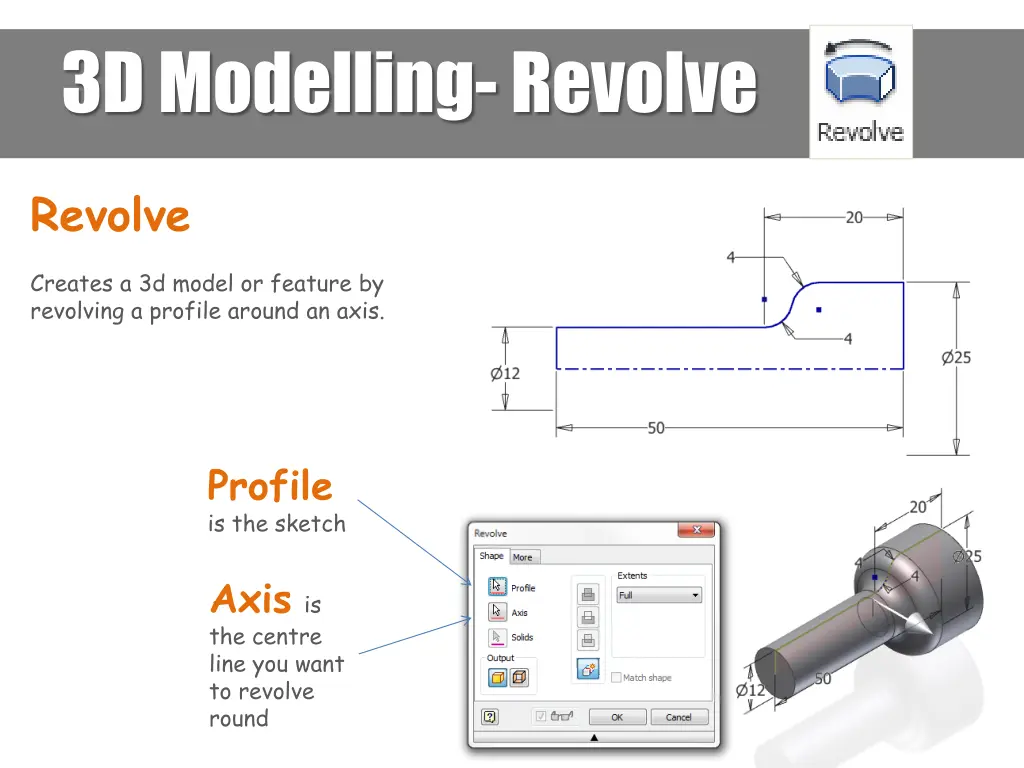 3d modelling revolve