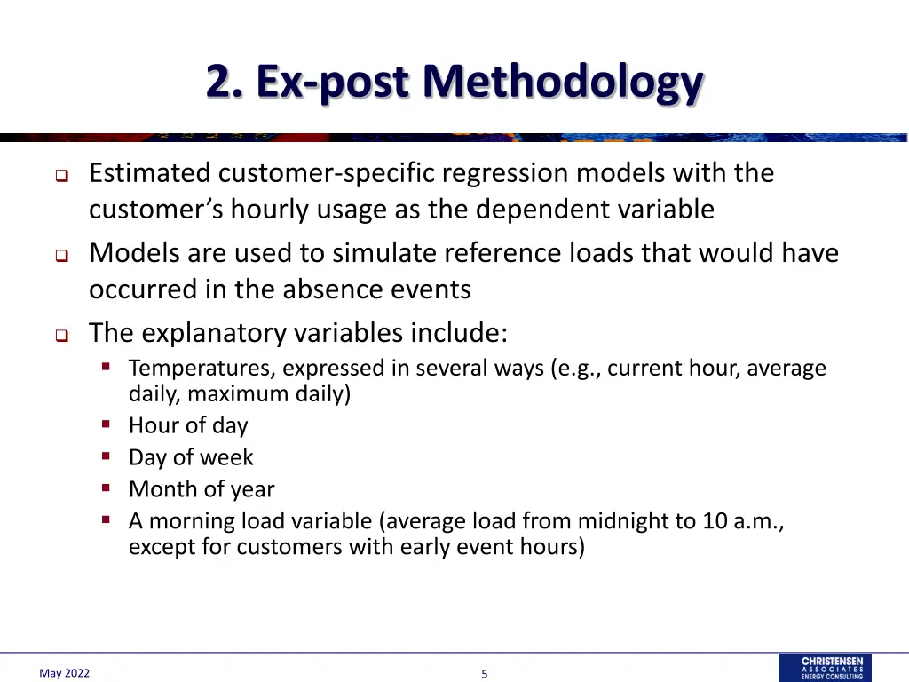 2 ex post methodology