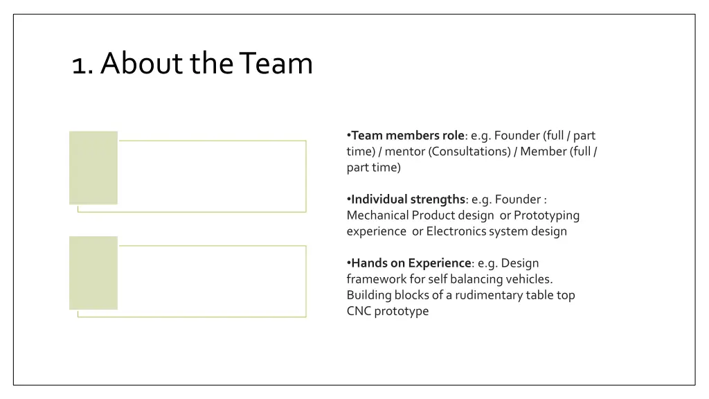 1 about the team