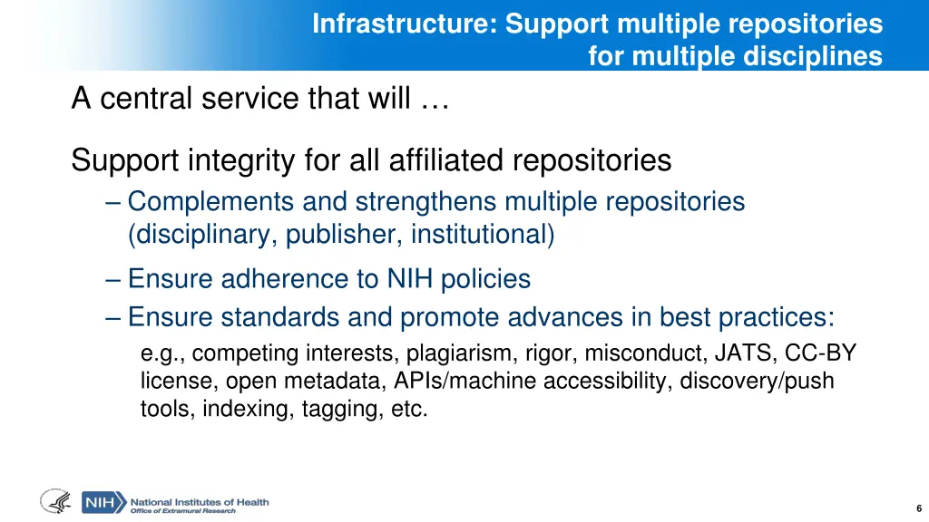 infrastructure support multiple repositories