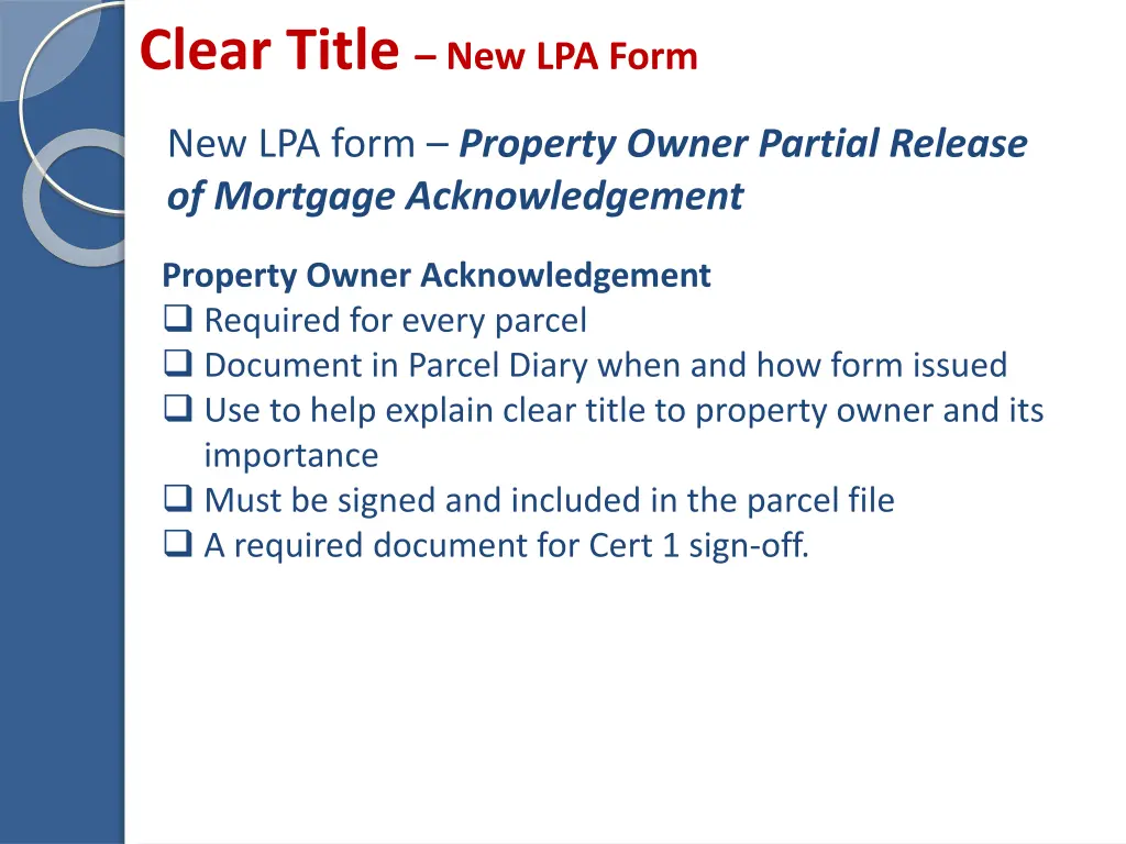 clear title new lpa form