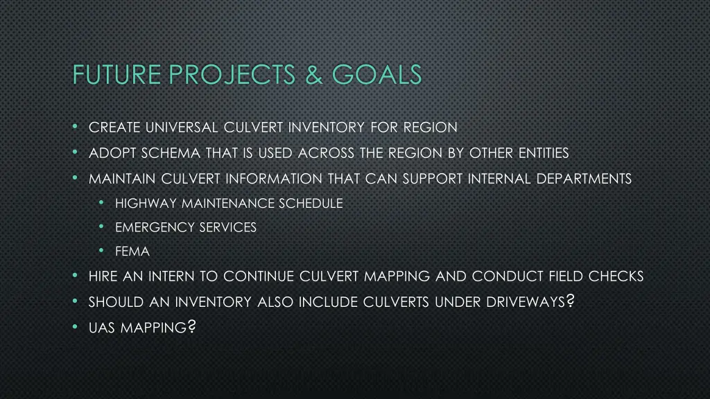 future projects goals