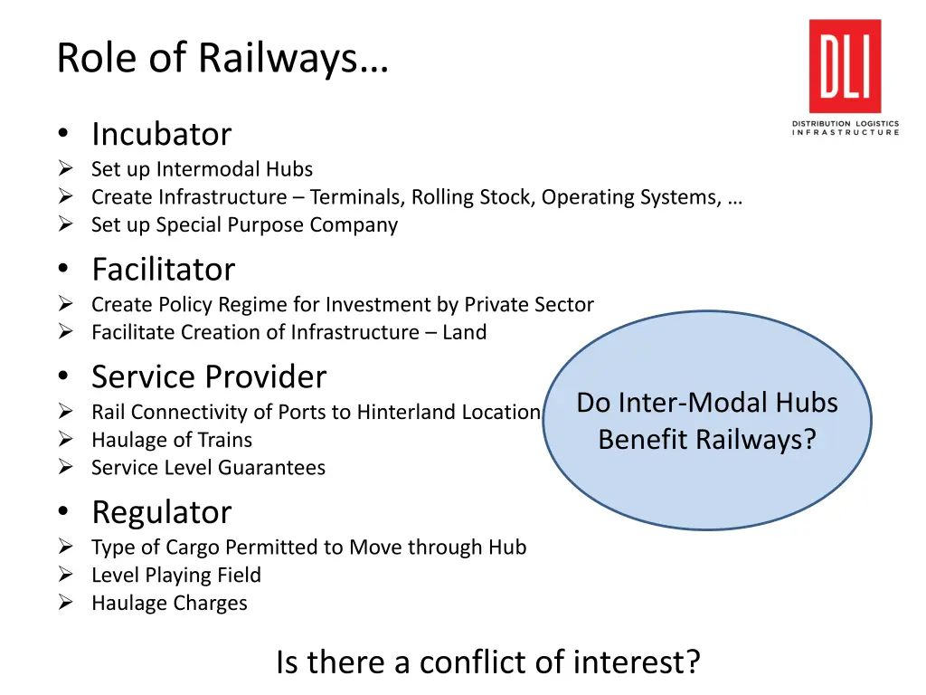 role of railways