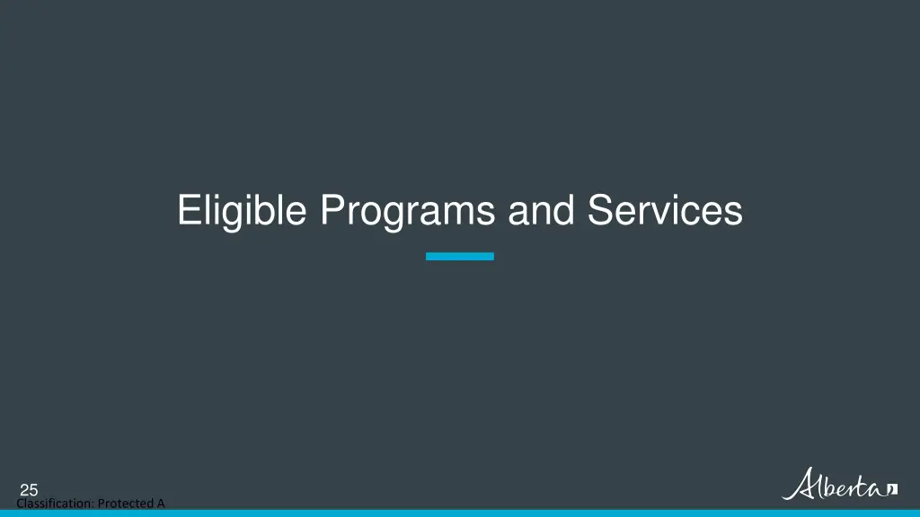 eligible programs and services