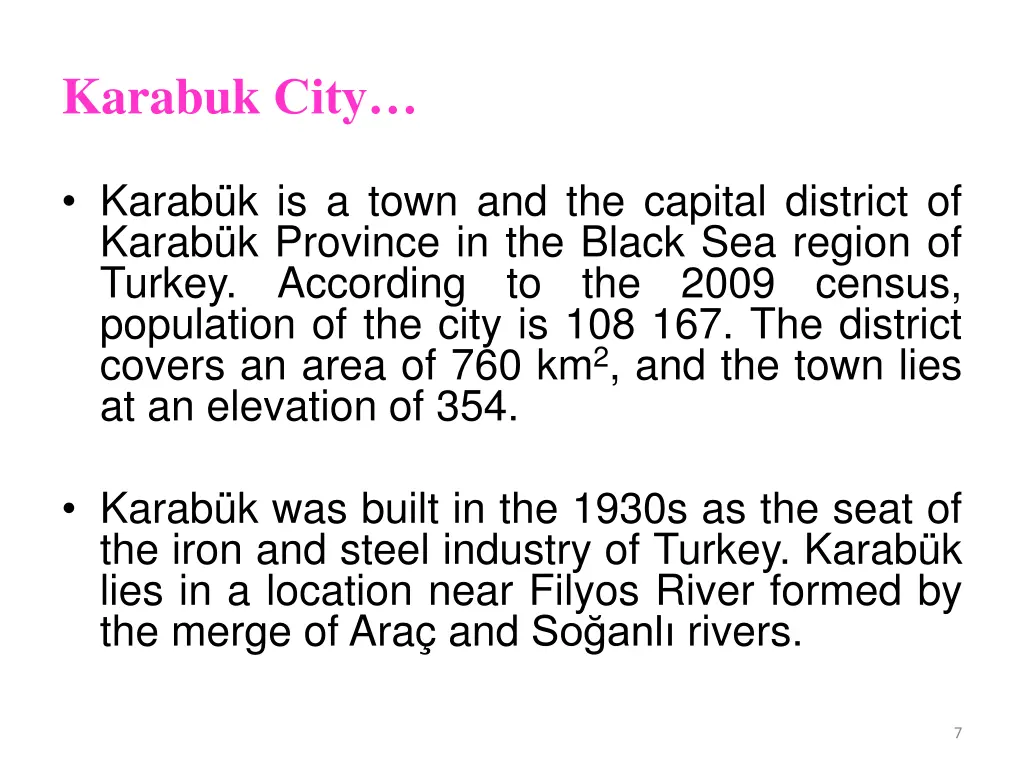 karabuk city