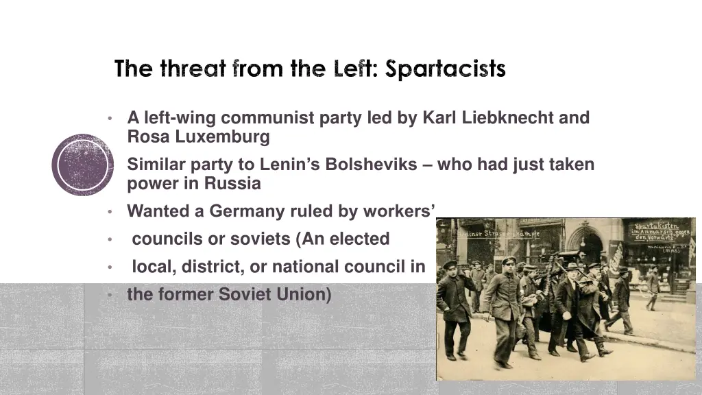 the threat from the left spartacists