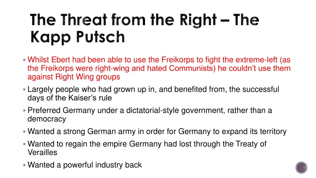 the threat from the right the kapp putsch