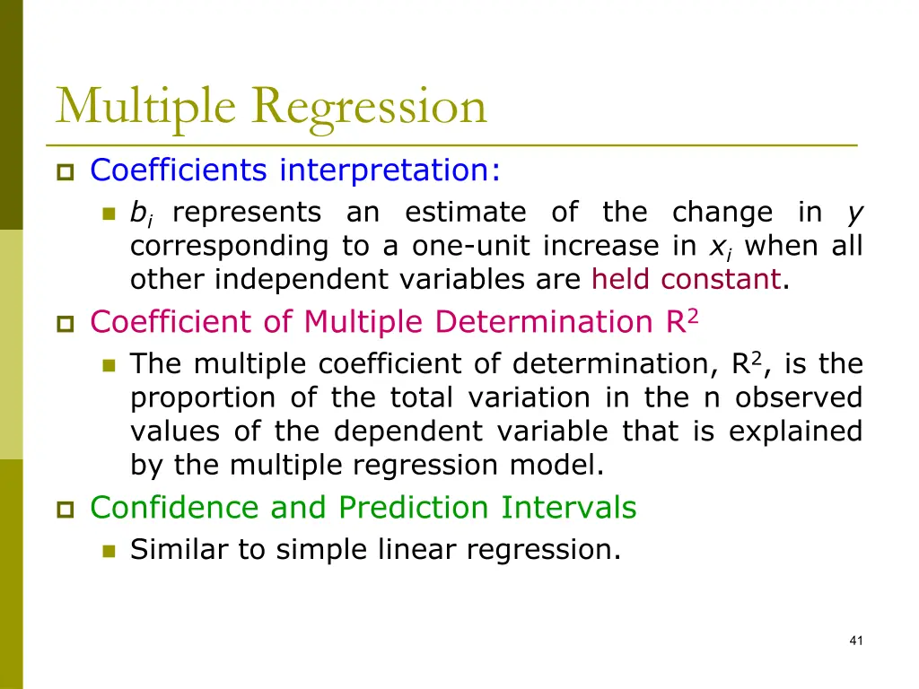 multiple regression