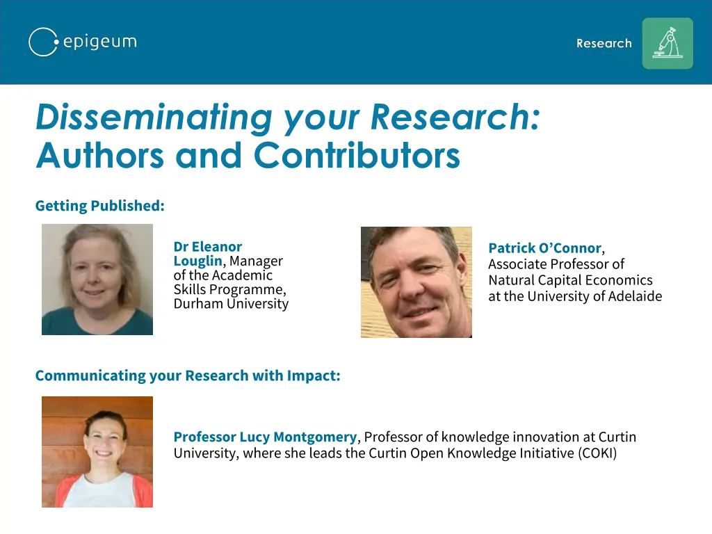 disseminating your research authors