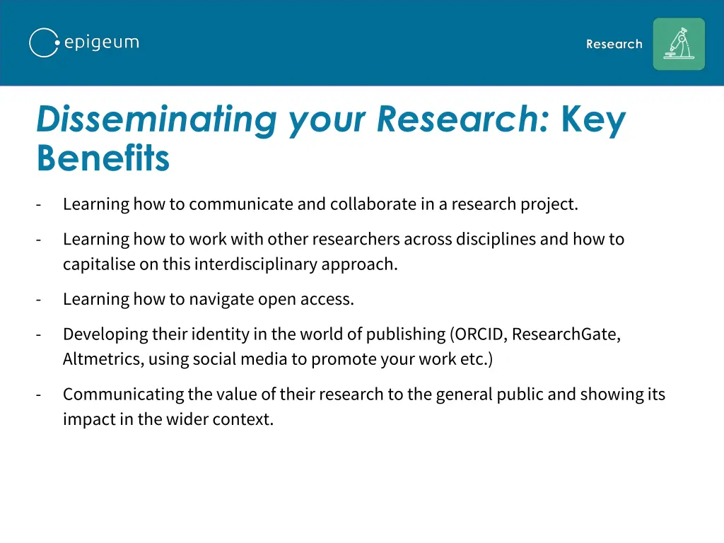 disseminating your research key benefits