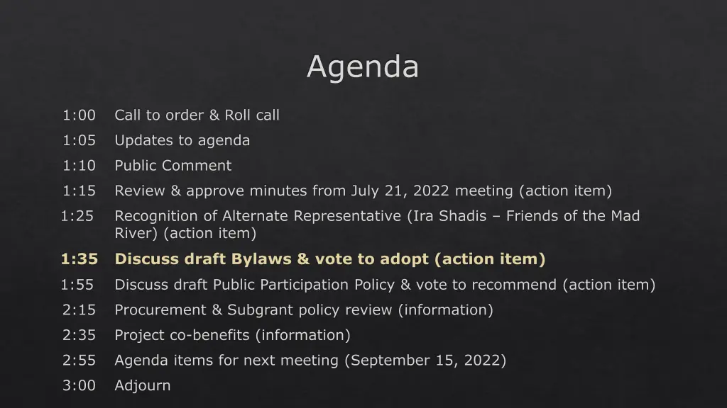 agenda 3