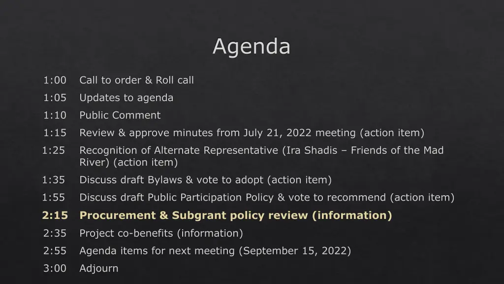agenda 5