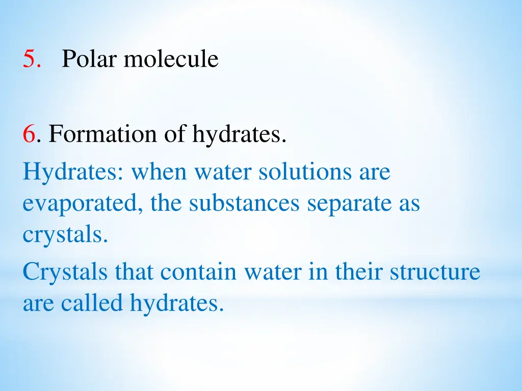5 polar molecule