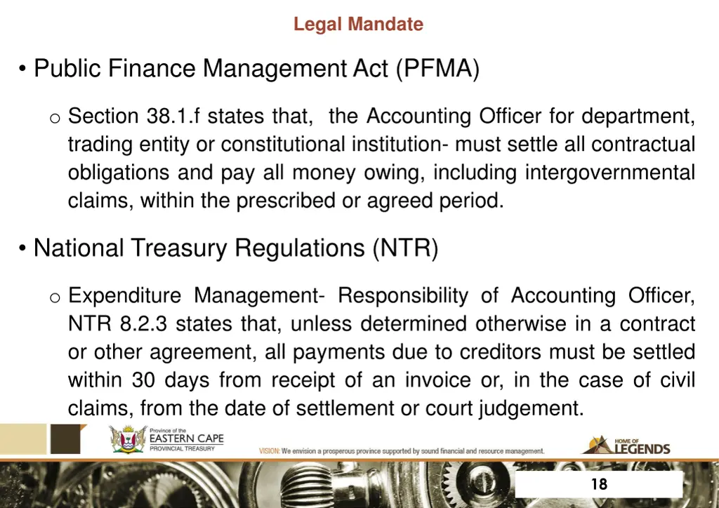 legal mandate