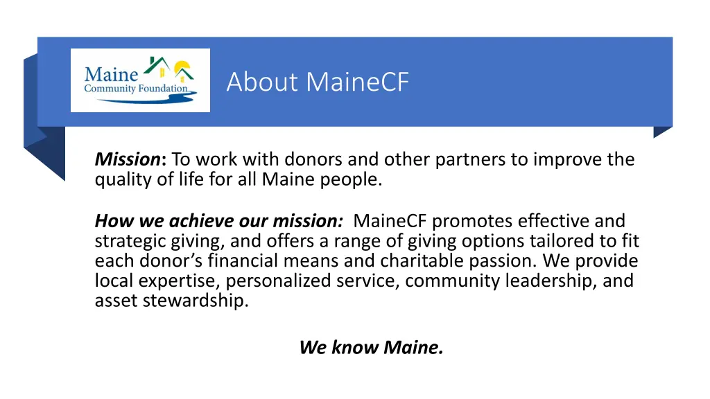 about mainecf