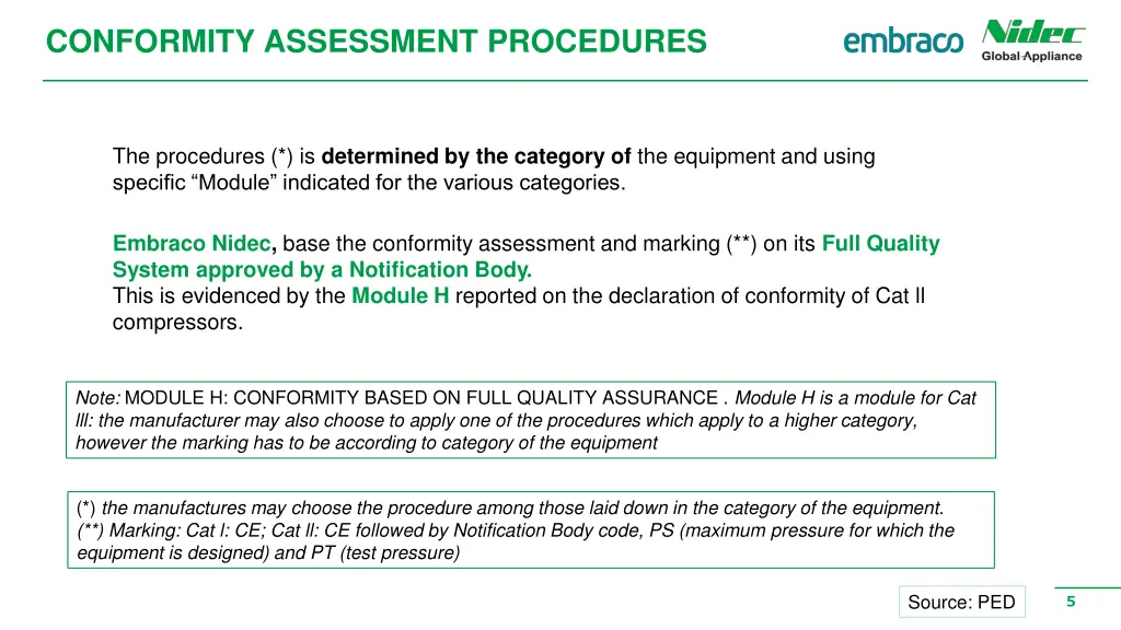 conformity assessment procedures