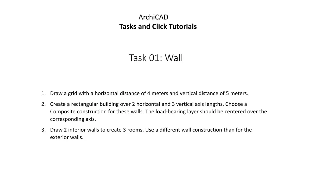 archicad tasks and click tutorials 1