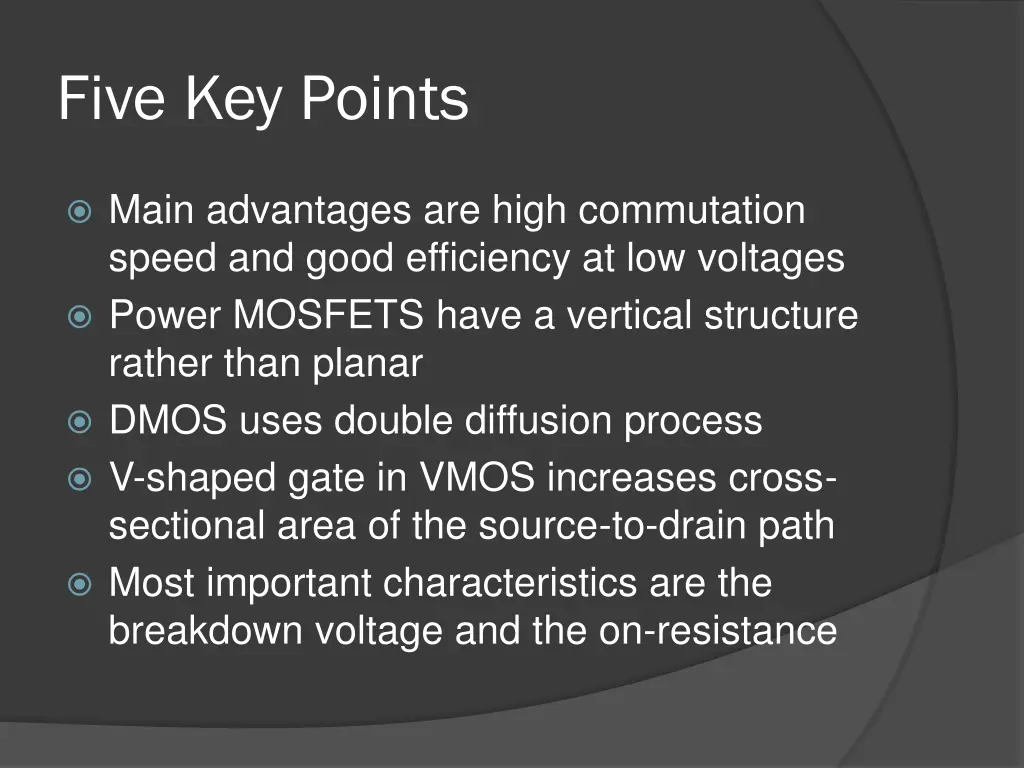 five key points