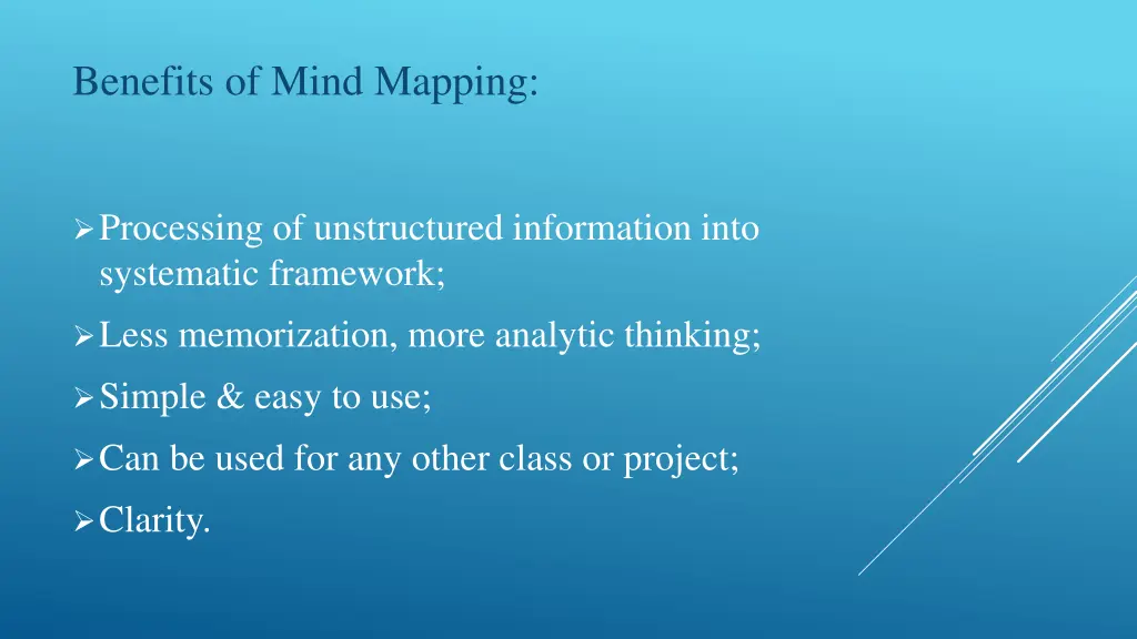 benefits of mind mapping