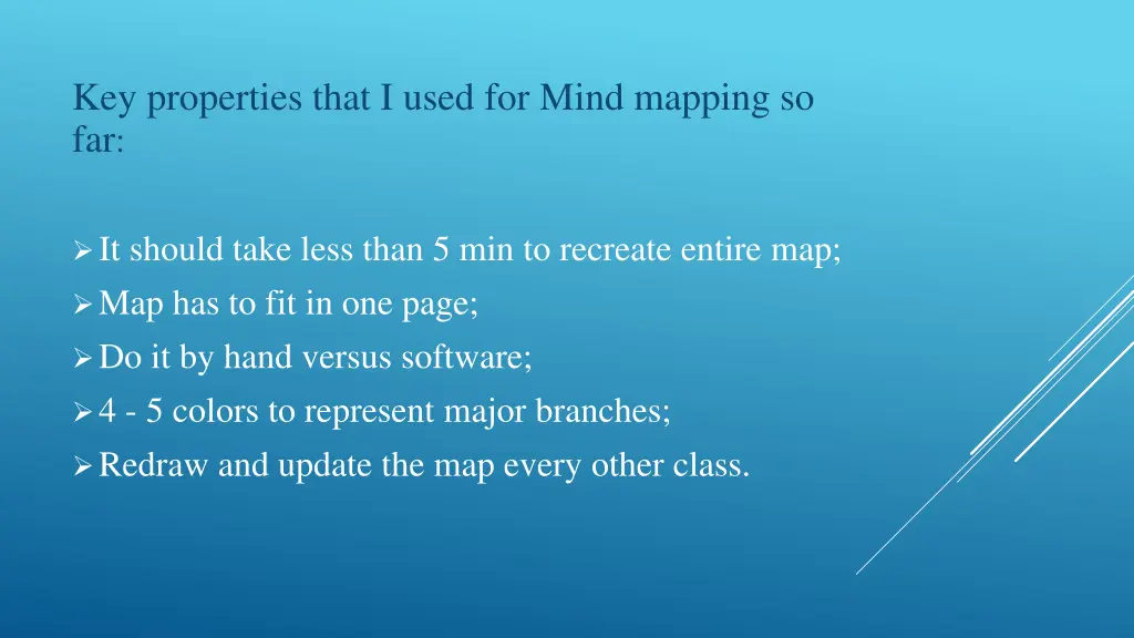 key properties that i used for mind mapping so far
