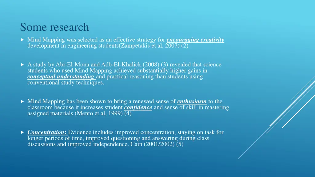 some research mind mapping was selected