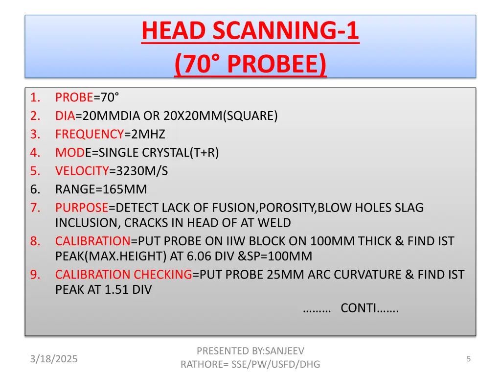 head scanning 1 70 probee