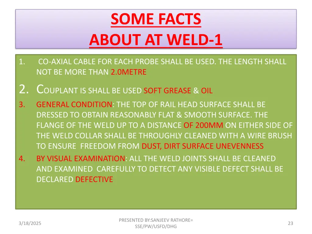 some facts about at weld 1
