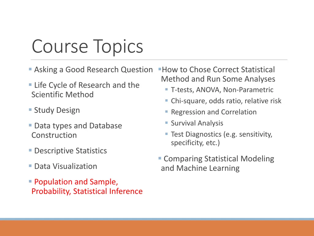 course topics