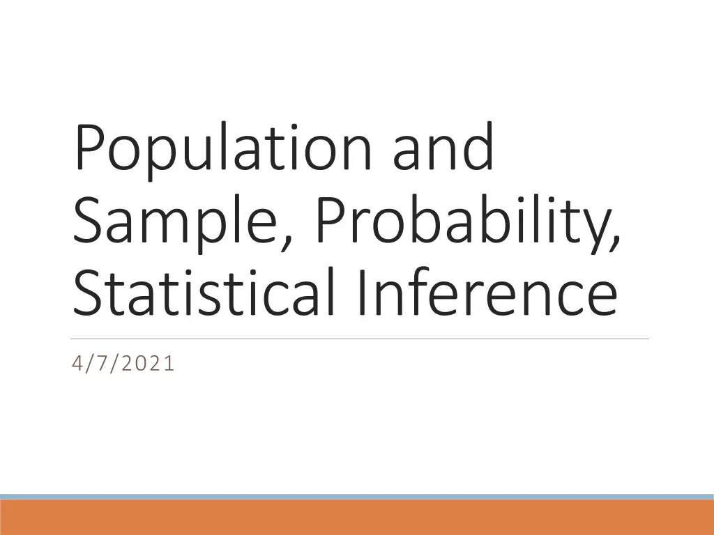 population and sample probability statistical
