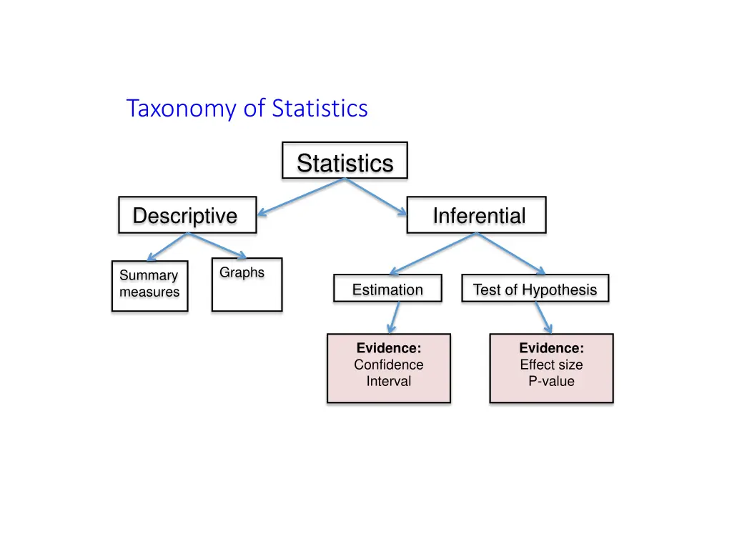 taxonomy of statistics