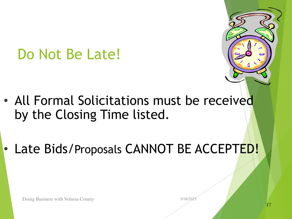 do not be late