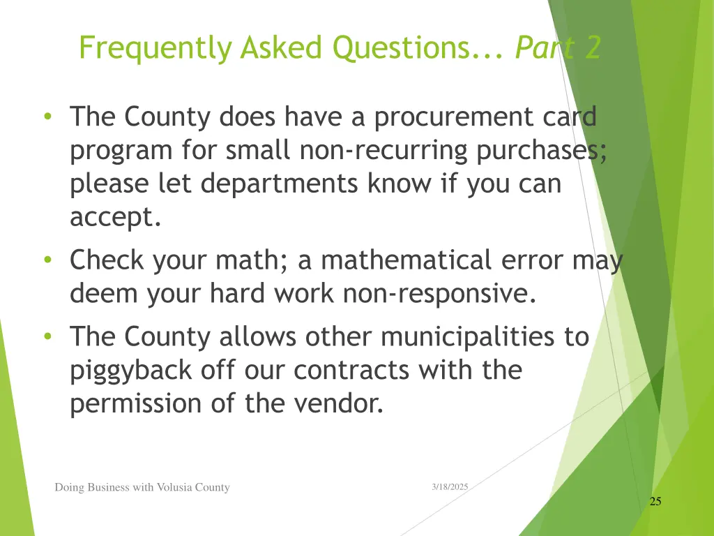 frequently asked questions part 2