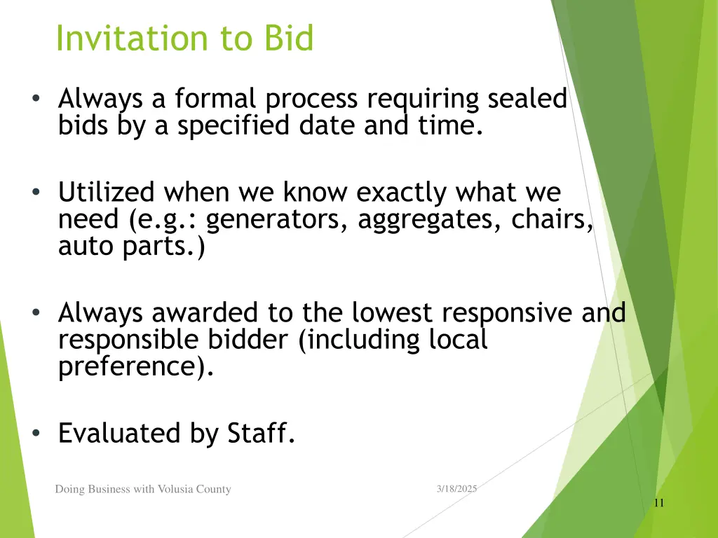 invitation to bid