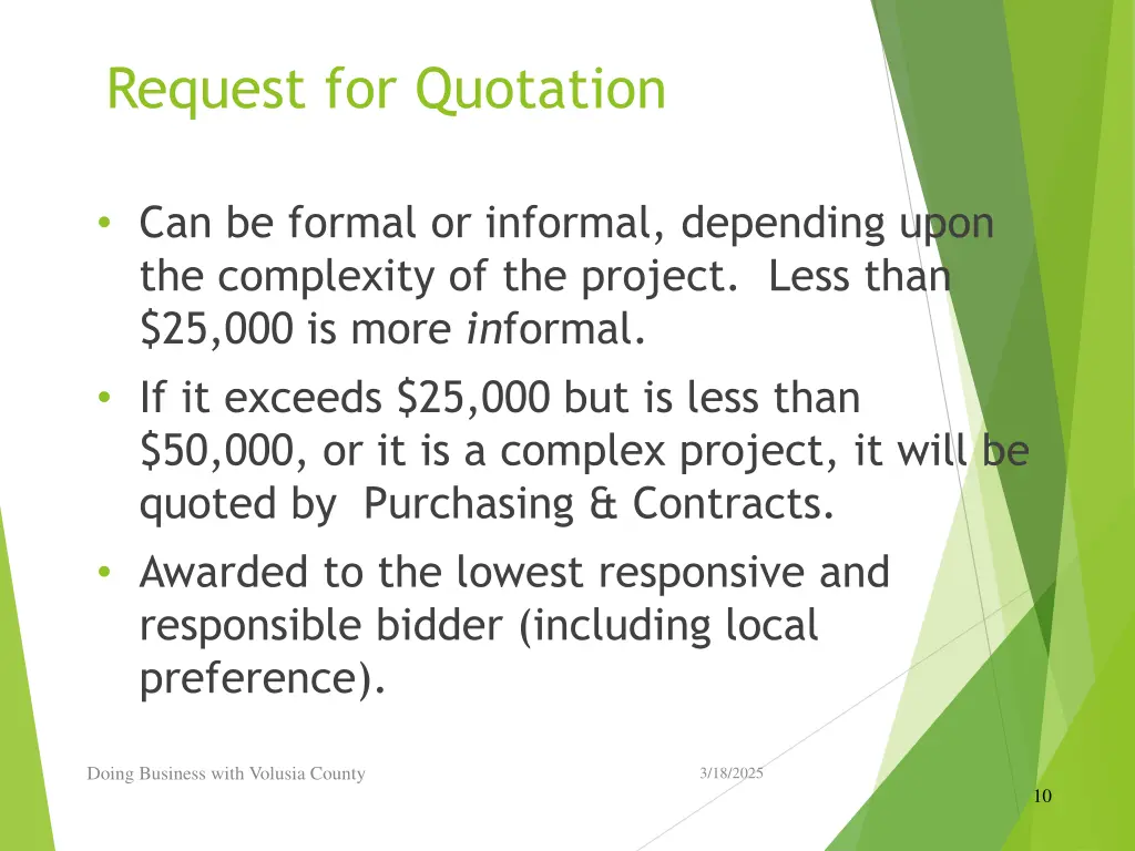 request for quotation