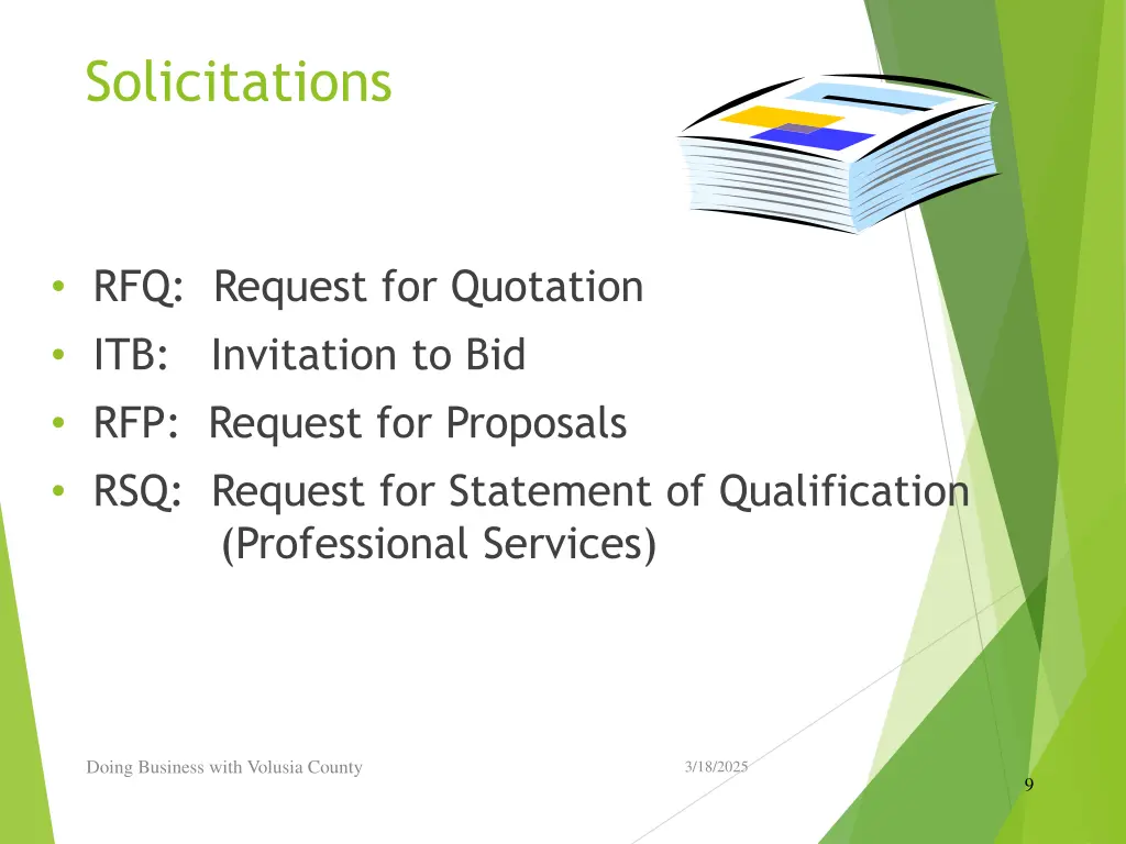 solicitations