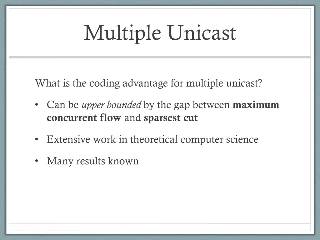 multiple unicast 1