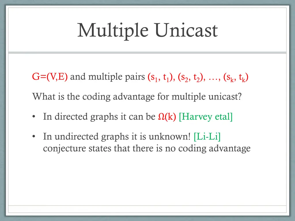 multiple unicast